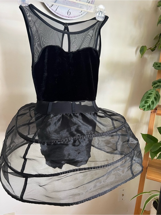 Weissman Other - Weissman Black Sheer Mesh and Velvet Hoop Petticoat Slip , child dance costume